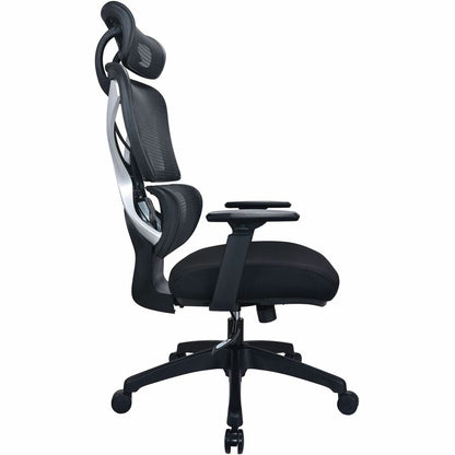 Lorell Xavier Mesh High-Back Chair with Articulating Lumbar - Foam, Fabric Seat Material - Mesh Back Material - High Bac