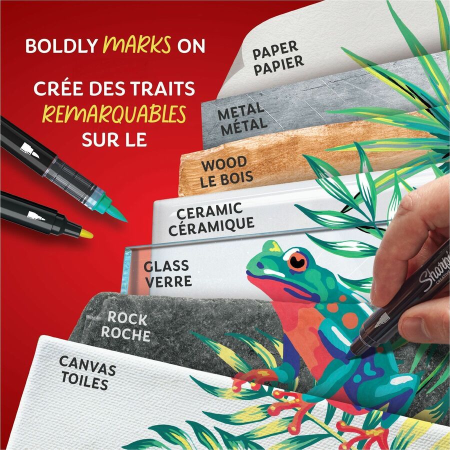 Sharpie Creative Marker, Water-Based Acrylic Marker, Bullet Tip, Orange - Bullet Marker Point - Orange Ink - Water Based