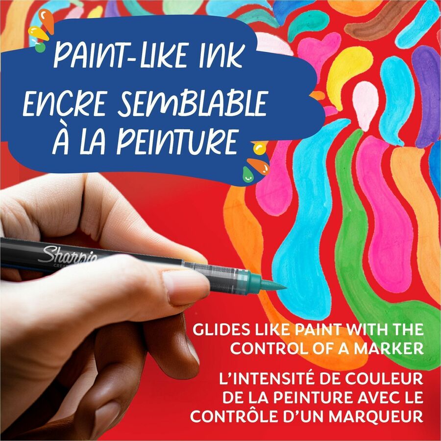 Sharpie Creative Marker, Water-Based Acrylic Marker, Bullet Tip, Orange - Bullet Marker Point - Orange Ink - Water Based
