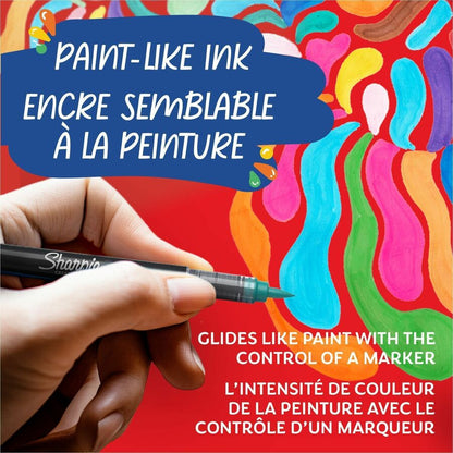 Sharpie Creative Marker, Water-Based Acrylic Marker, Bullet Tip, Black - Bullet Marker Point - Black Ink - Water Based, 