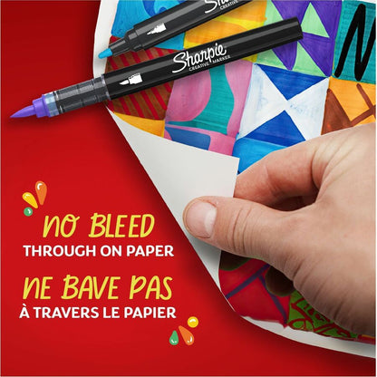 Sharpie Creative Marker, Water-Based Acrylic Marker, Bullet Tip, White - Bullet Marker Point - White Ink - Water Based, 