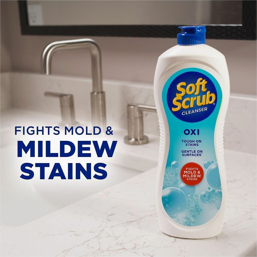 Soft Scrub Total Bath/Kitchen Cleanser - For Multipurpose - Scrubber - 24 fl oz (0.8 quart) - Fresh Scent - Cleanse, Kos