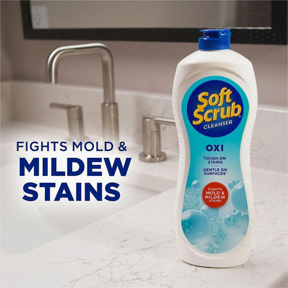 Soft Scrub Total Bath/Kitchen Cleanser - For Multipurpose - Scrubber - 24 fl oz (0.8 quart) - Fresh Scent - Cleanse, Kos
