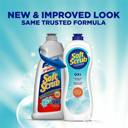 Soft Scrub Total Bath/Kitchen Cleanser - For Multipurpose - Scrubber - 24 fl oz (0.8 quart) - Fresh Scent - Cleanse, Kos