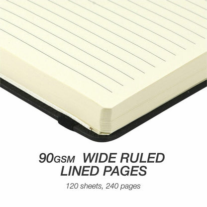 Samsill Classic Hardbound Journal - 120 Sheets - 240 Pages - Hard Bound - Ruled Front Ruling - 10" Height x 7.5" Width -