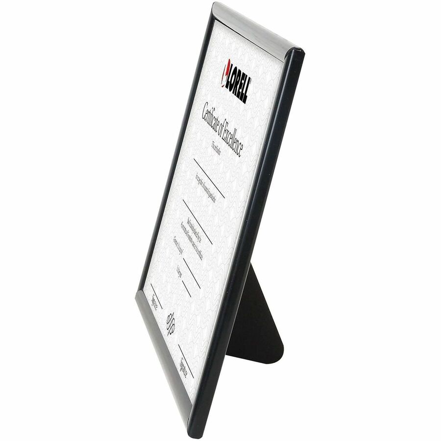 Lorell Certificate Frame - 8.50" x 11" Frame Size - Desktop, Wall Mountable - Vertical, Horizontal - Black - 1 Each