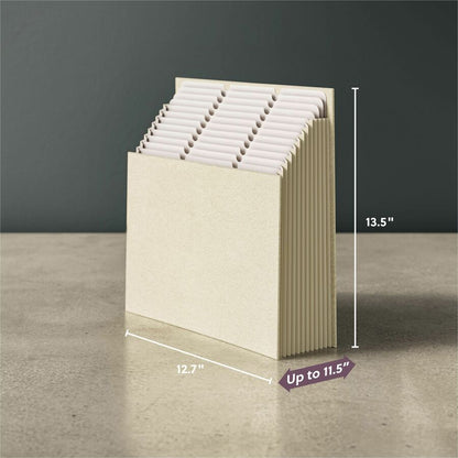 Smead Stadium 1/3 Tab Cut Letter Recycled Expanding File - 8 1/2" x 11" - 900 Sheets Capacity - 10 1/2" Expansion - 12 P