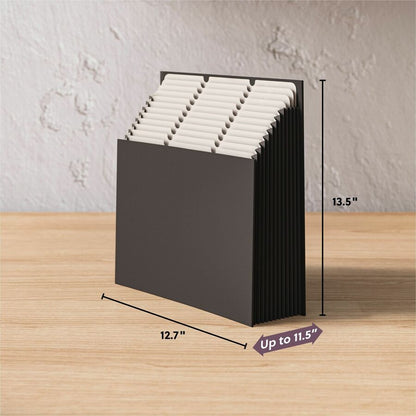 Smead Stadium 1/3 Tab Cut Letter Recycled Expanding File - 8 1/2" x 11" - 900 Sheets Capacity - 10 1/2" Expansion - 12 P