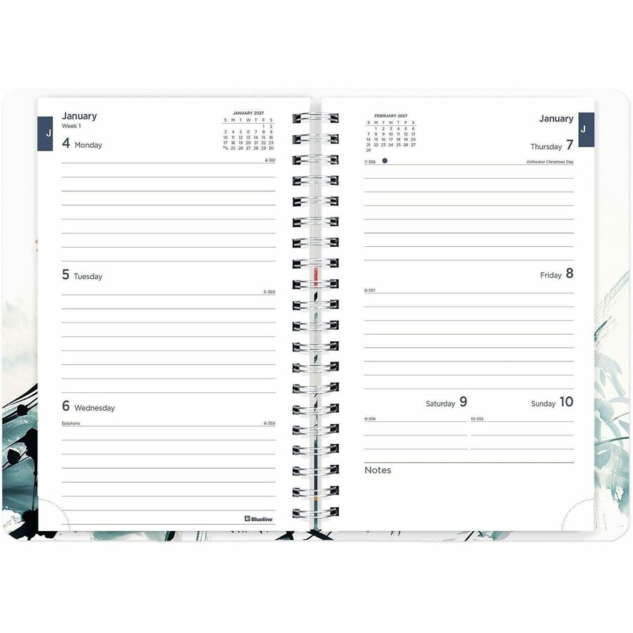 Rediform Essential Weekly/Monthly Planner - Weekly, Monthly - 12 Month - January 2027 to December 2027 - 1 Week, 1 Month
