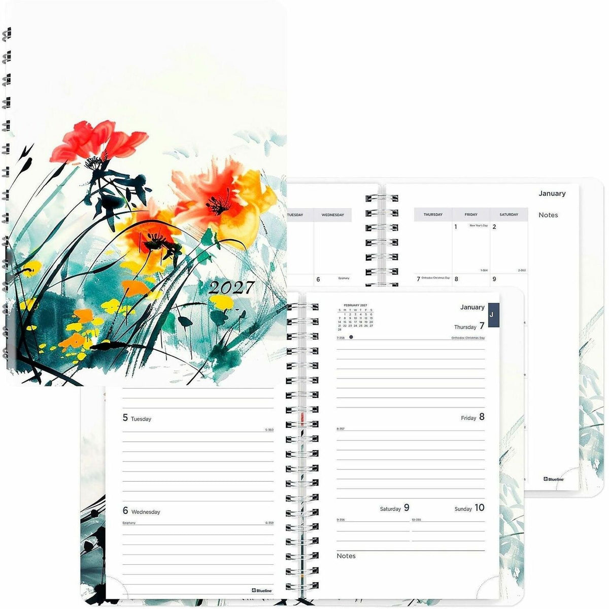 Rediform Essential Weekly/Monthly Planner - Weekly, Monthly - 12 Month - January 2027 to December 2027 - 1 Week, 1 Month