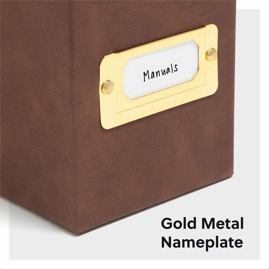 Smead Letter Recycled Box File - 8 1/2" x 11" - Paper, Metal, Faux Leather, Polyurethane, Vegan Leather, Polyvinyl Chlor