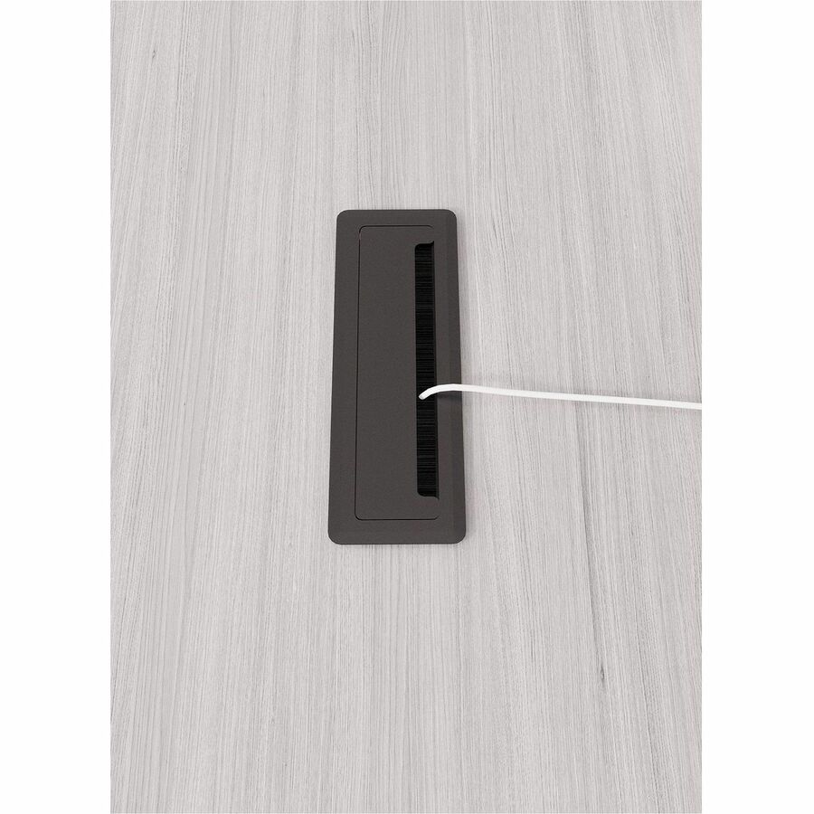 Lorell Power/Data Outlet - 5 x Power Receptacles - 120 V AC Desk Mountable - Black - 1 Each