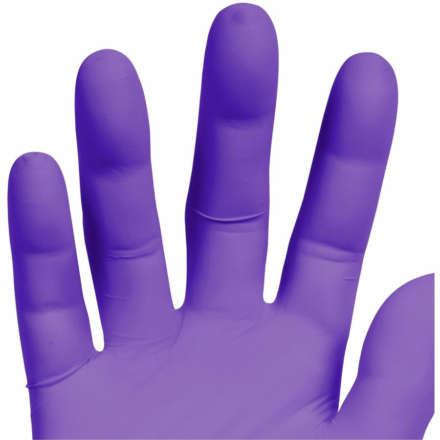 Kimtech Purple Nitrile Exam Gloves - 5.9 mil Thickness x 9.50" Glove Length - Splash Protection - Medium Size - For Righ