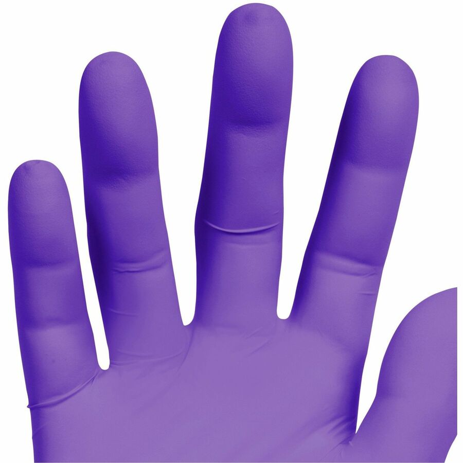 Kimtech Purple Nitrile Exam Gloves - 5.9 mil Thickness x 9.50" Glove Length - Splash Protection - Large Size - For Right