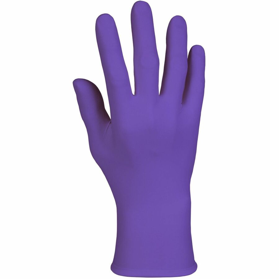 Kimtech Purple Nitrile Exam Gloves - 5.9 mil Thickness x 9.50" Glove Length - Splash Protection - X-Large Size - For Rig
