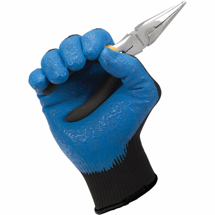 KleenGuard G40 Multi-Purpose Work Gloves - Oil, Grease Protection - 8 Size Number - Medium Size - Nitrile Foam - Blue, B