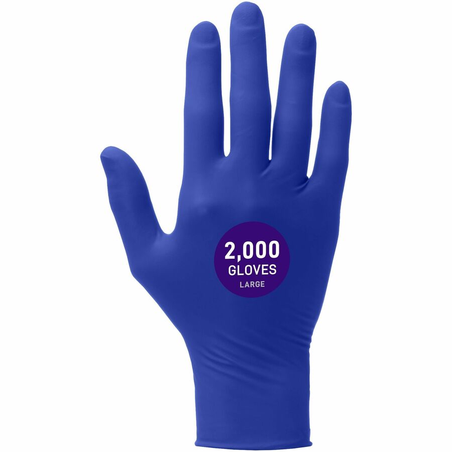 Kimtech Vista Nitrile Exam Gloves - 4.3 mil Thickness x 9.50" Glove Length - Large Size - For Right/Left Hand - Nitrile 