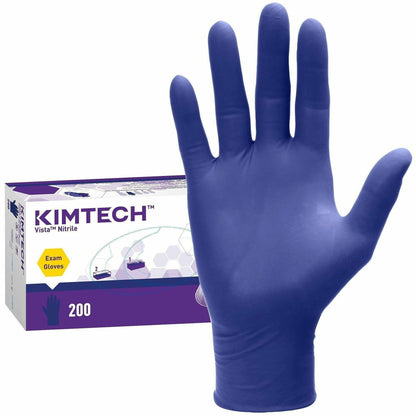 Kimtech Vista Nitrile Exam Gloves - 4.3 mil Thickness x 9.50" Glove Length - Small Size - For Right/Left Hand - Nitrile 