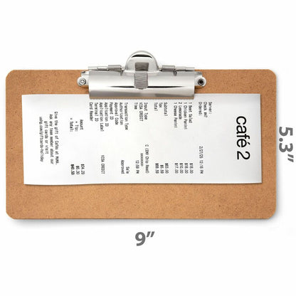 Officemate Landscape Memo/Receipt-Sized Clipboards - Storage for Receipt - Wood - 12 / Carton