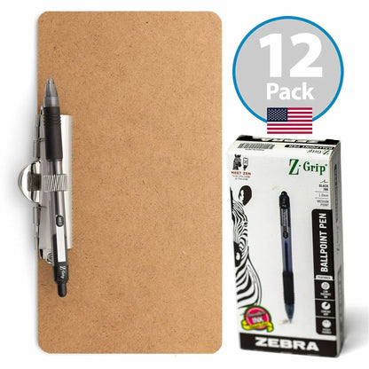 Officemate Landscape Memo/Receipt-Sized Clipboards - Storage for Receipt - Wood - 12 / Carton
