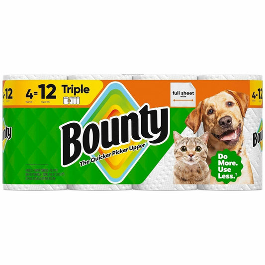 Bounty 2-ply Paper Towel Roll - 2 Ply - White - Paper