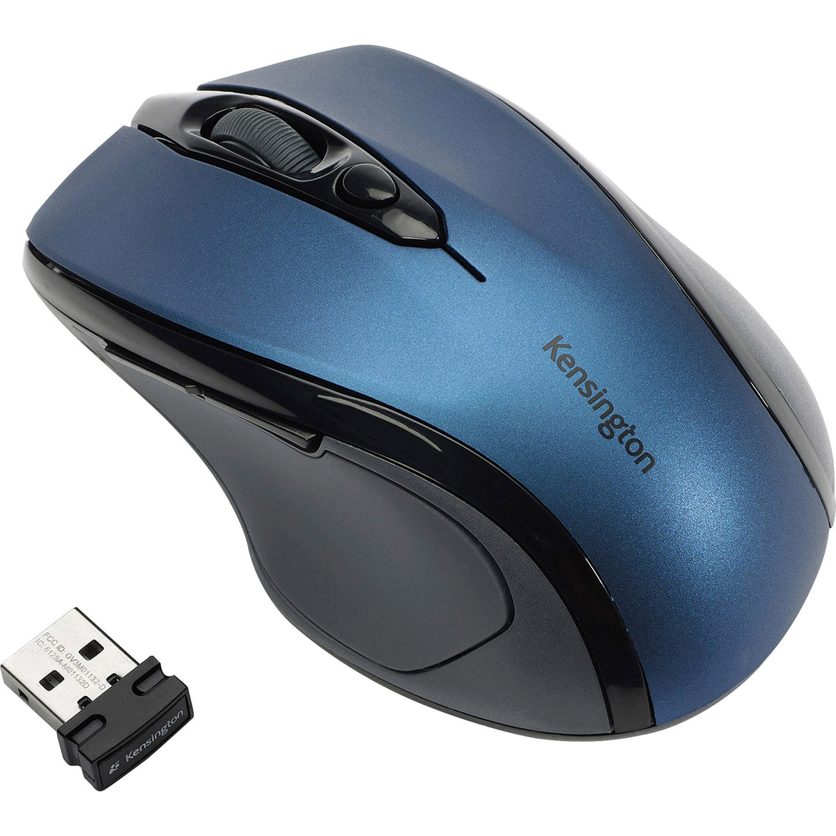 Kensington Pro Fit Mid-Size Wireless Mouse Saphire Blue - Optical - Wireless - Radio Frequency - 2.40 GHz - Sapphire Blu