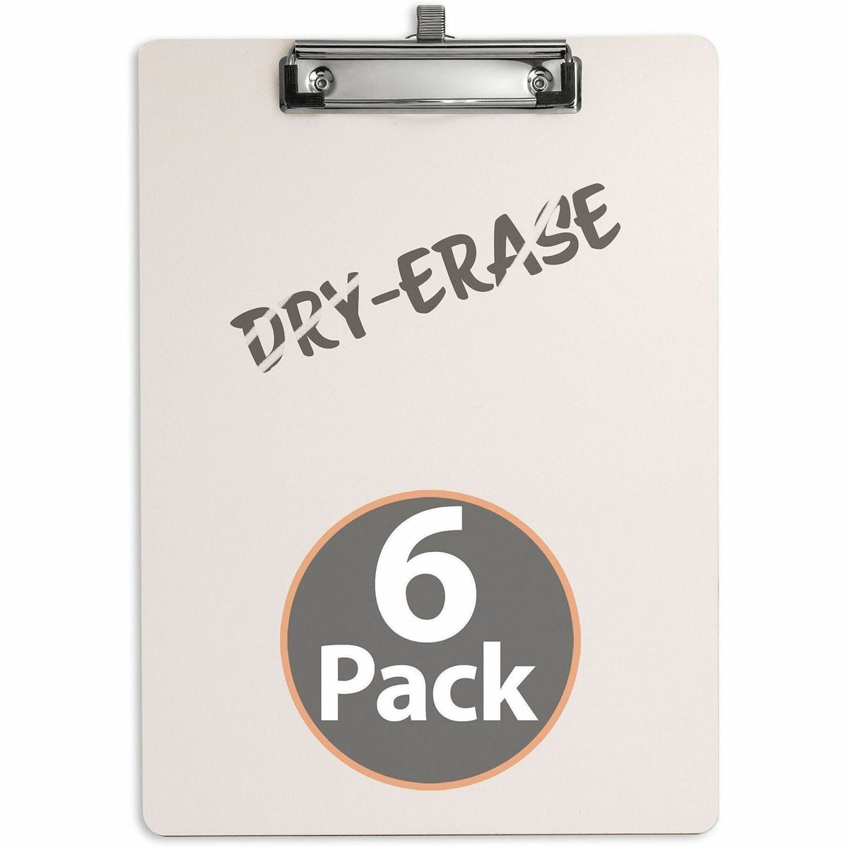 Officemate Reusable Dry-Erase Whiteboard Clipboards - Storage for 70 Sheet - 9" x 12 1/2" Sheet Size - White - 6 / Carto