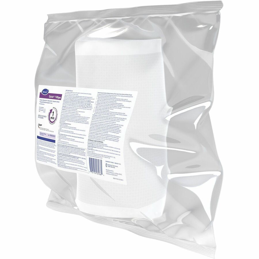 Diversey Oxivir 1 Wipes - For Multi Surface - Ready-To-Use - Wipe - 98.77 oz (6.17 lb) - 2.1 pH - Characteristic Scent -
