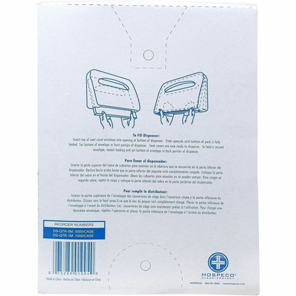 Hospeco Recycled Paper Toilet Seat Covers - For Toilet, Public Toilet - White - Paper - 25 / Carton