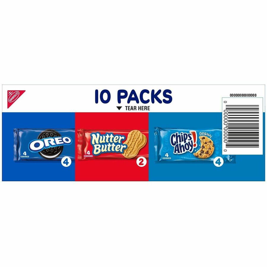 Mondelez Oreo/Nutter Butter/Chips Ahoy Cookie Packs - Assorted - 1 Box
