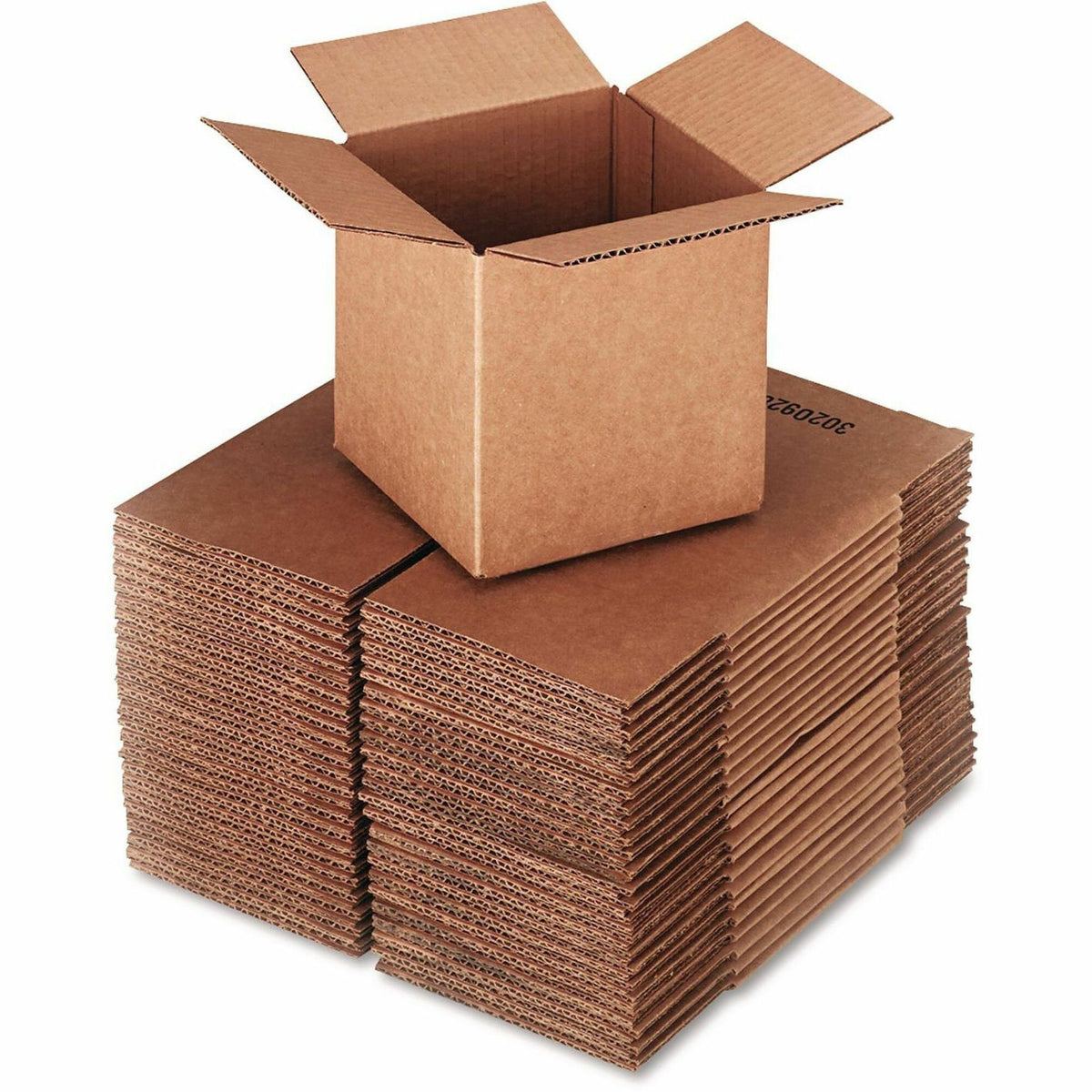 Universal Shipping Case - External Dimensions: 6" Length x 6" Width x 6" Height - Flap Closure - Corrugated Kraft - Brow
