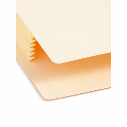 Smead Straight Tab Cut Letter Recycled File Pocket - 8 1/2" x 11" - 5 1/4" Expansion - 2 Plys - Manila Paper - Manila - 