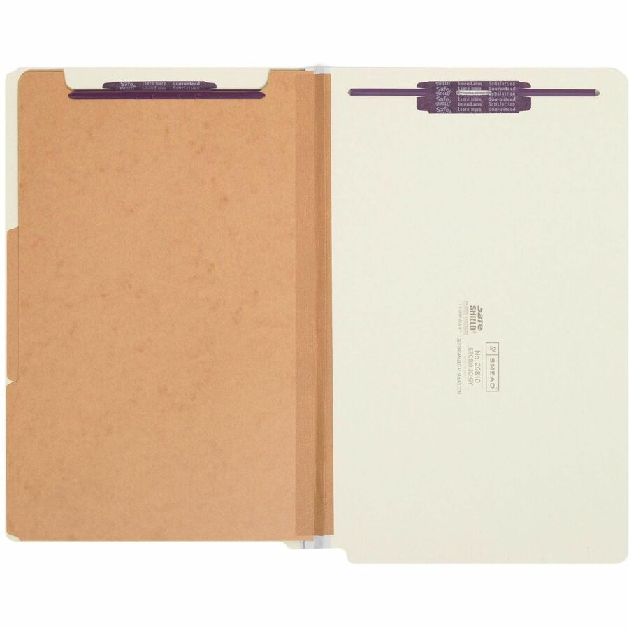 Smead Straight Tab Cut Legal Recycled Classification Folder - 8 1/2" x 14" - 2" Expansion - 2 x 2S Fastener - 2" for Fol