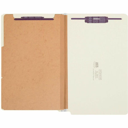 Smead Straight Tab Cut Legal Recycled Classification Folder - 8 1/2" x 14" - 2" Expansion - 2 x 2S Fastener - 2" for Fol