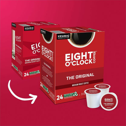 Eight O'Clock K-Cup Original Coffee - Compatible with Keurig Brewer - Medium - Per Box - K-Cup - The Original - Kosher -