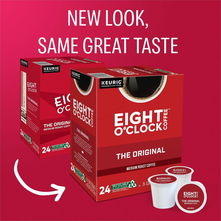 Eight O'Clock K-Cup Original Coffee - Compatible with Keurig Brewer - Medium - Per Box - K-Cup - The Original - Kosher -