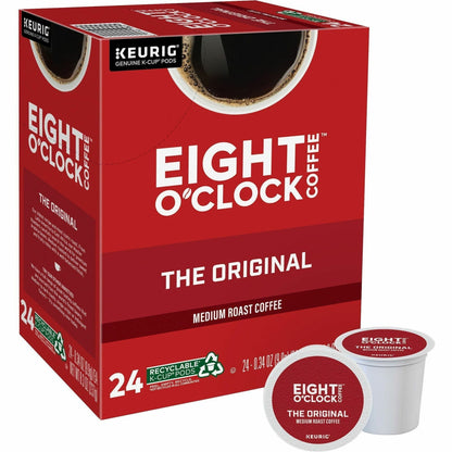 Eight O'Clock K-Cup Original Coffee - Compatible with Keurig Brewer - Medium - Per Box - K-Cup - The Original - Kosher -