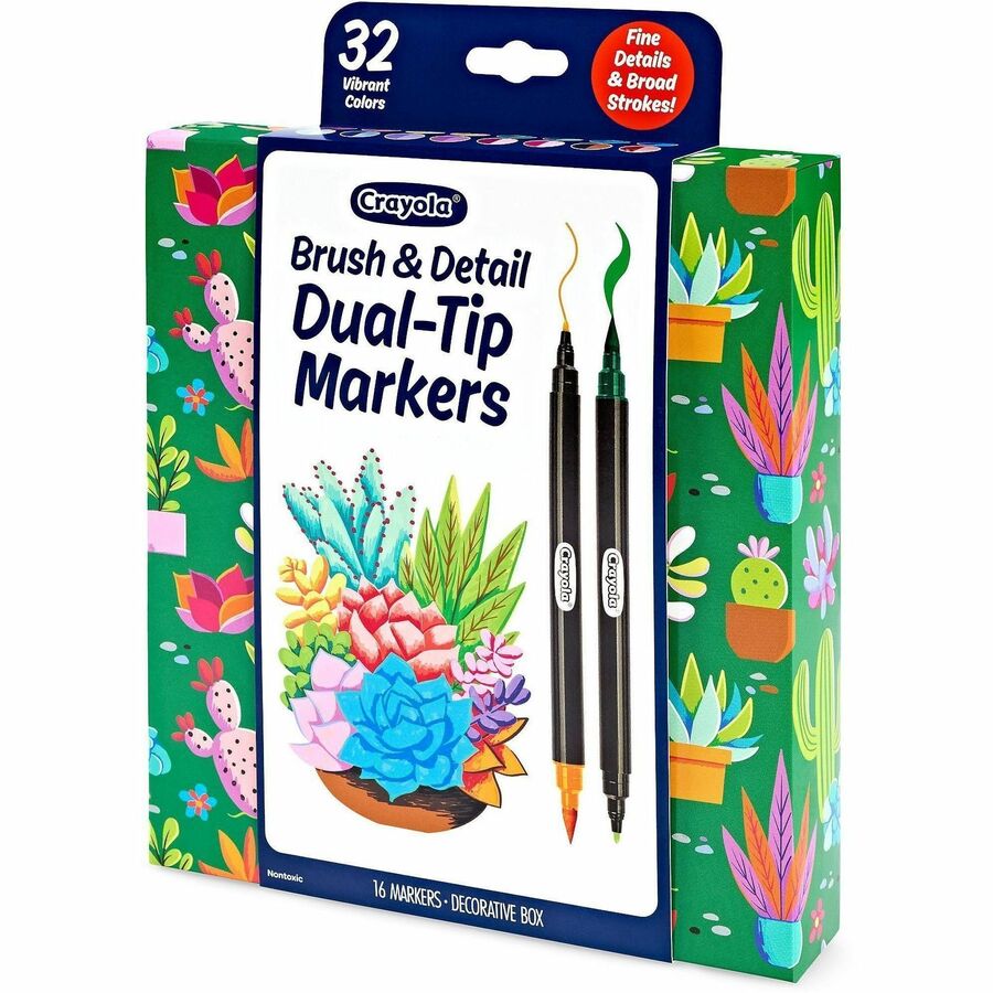 Crayola Dual-Ended Markers - Multi Ink - Water Based - 16 / Pack
