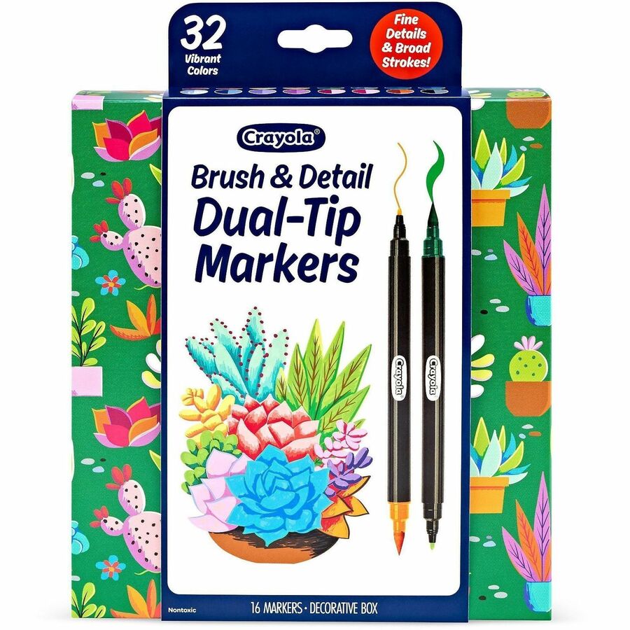 Crayola Dual-Ended Markers - Multi Ink - Water Based - 16 / Pack