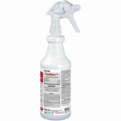 Maxim Facility+ One-Step Disinfectant - For Multi Surface, Multipurpose - Concentrate - Liquid - 128 fl oz (4 quart) - 6