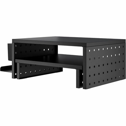 Kantek Pegboard Dual Monitor Risers & Accessories - 88 lb Load Capacity - 7" Height x 16" Width x 11.80" Depth - Black -