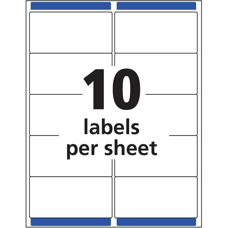 Avery Shipping Labels, Sure Feed, 2" x 4" , 100 Clear Labels (18663) - x 2" Width x 4" Length - Full Sheet - Permanent A