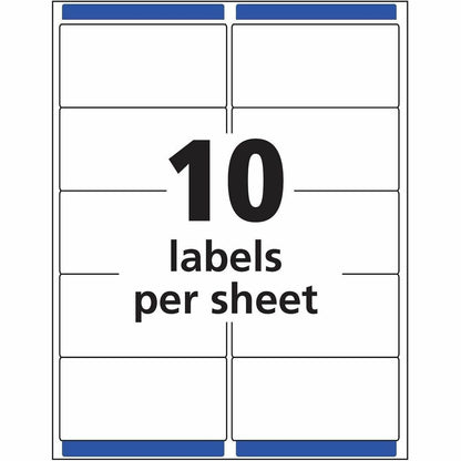 Avery Shipping Labels, Sure Feed, 2" x 4" , 100 Clear Labels (18663) - x 2" Width x 4" Length - Full Sheet - Permanent A
