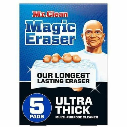 Mr. Clean Magic Eraser Sponge, All Purpose Cleaner, Ultra Thick - For Multi Surface, Multipurpose - Sponge - 5 / Pack
