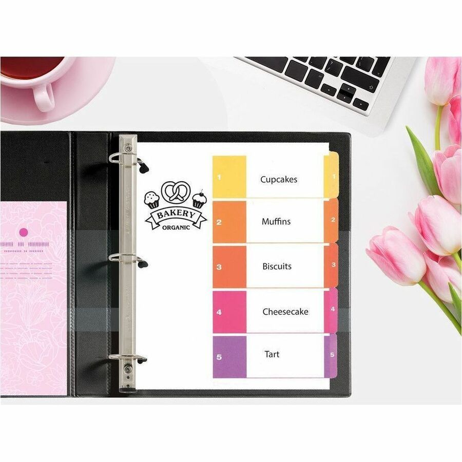 Avery Ready Index Table of Contents Dividers - 5 x Divider(s) - 5 Printed Tab(s) - Digit - 1-5 - 5 Tab(s)/Set - 1 Set