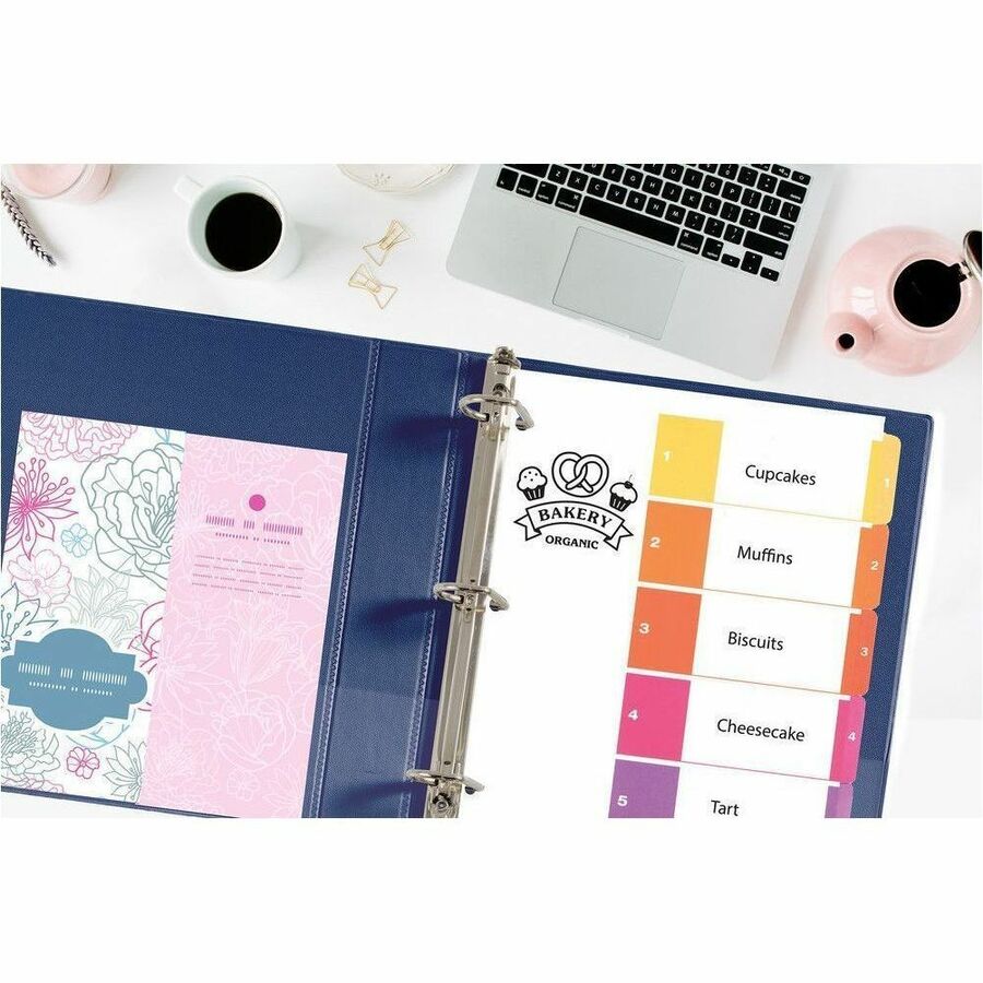 Avery Ready Index Table of Contents Dividers - 5 x Divider(s) - 5 Printed Tab(s) - Digit - 1-5 - 5 Tab(s)/Set - 1 Set
