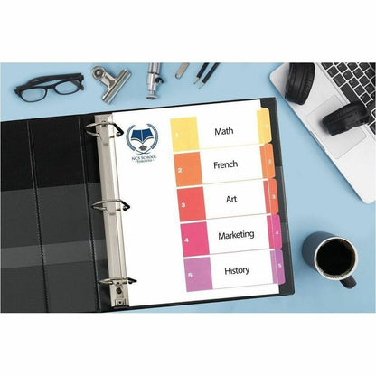 Avery Ready Index Table of Contents Dividers - 5 x Divider(s) - 5 Printed Tab(s) - Digit - 1-5 - 5 Tab(s)/Set - 1 Set