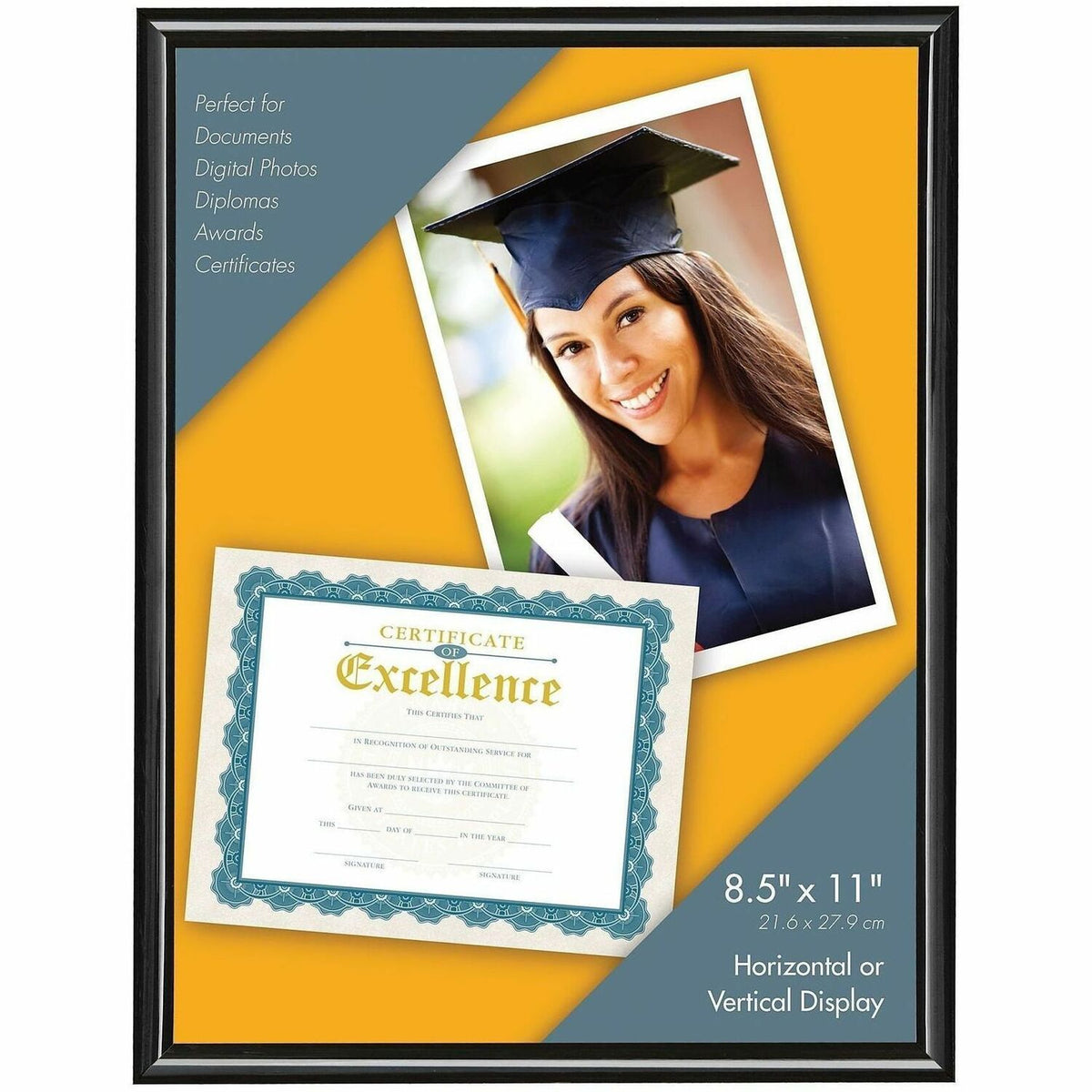 Victory Light 8.5" x 11" Document Frame - 8.50" x 11" Frame Size - Holds 8.50" x 11" Insert - Desktop, Tabletop - 1 Each