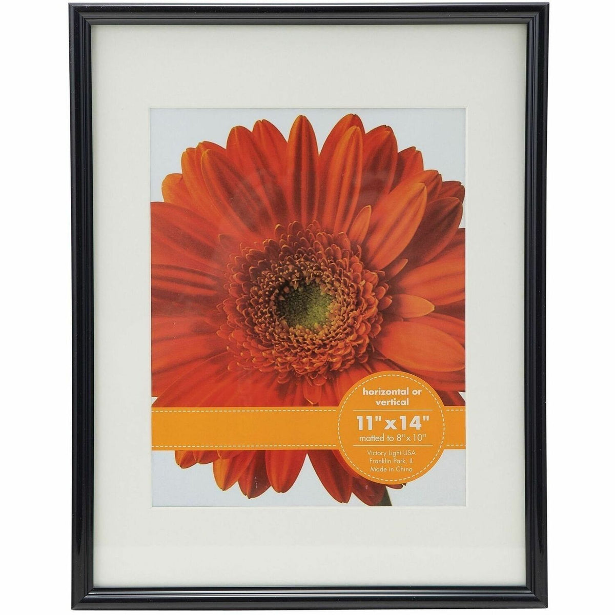 Victory Light 11" x 14" Post/Document/Photo Frame - 11" x 14" Frame Size - Durable, Dust Resistant - Glass - Black - 2 /