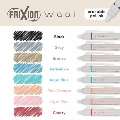 Pilot FriXion Waai Pen Collection - 0.5 mm Extra Fine Pen Point - Retractable - Erasable - Cherry Ink - Gel-based - Writ
